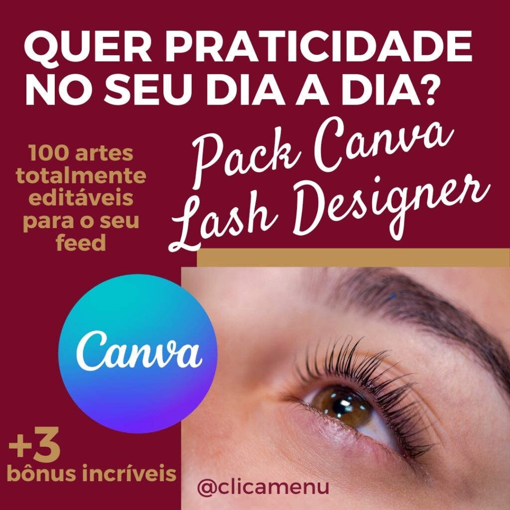 Pack Canva Feed Lash Designer