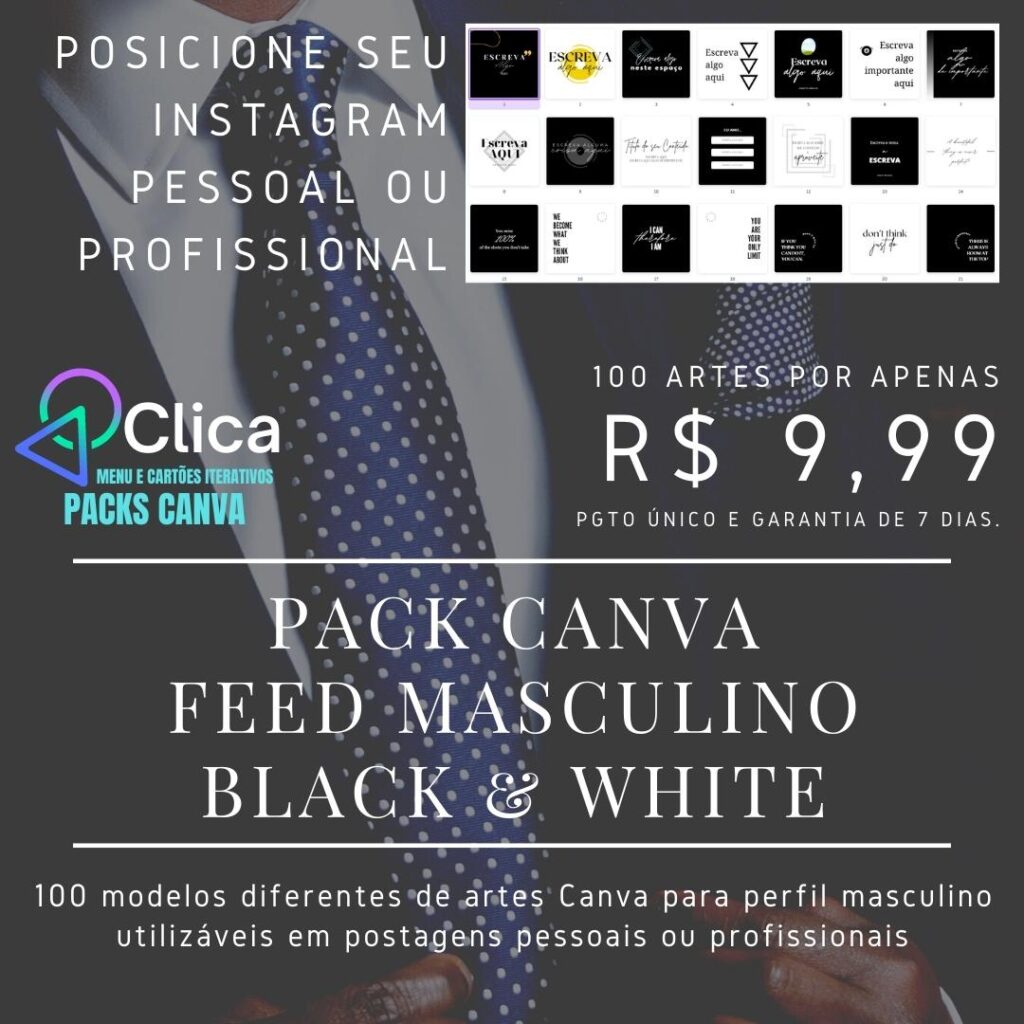 Clica Menu e Packs Canva