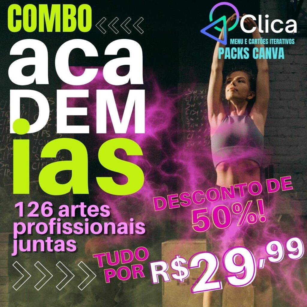 Clica Menu e Packs Canva