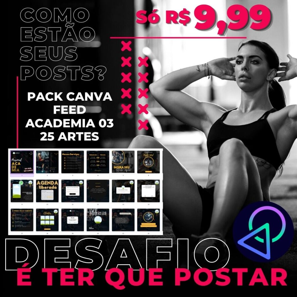 Clica Menu e Packs Canva